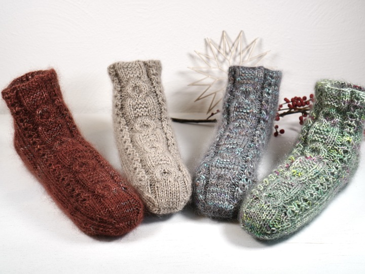 Slippers "Candlelight Socks", Size US 4.5 - 9.5, UK 3 - 8