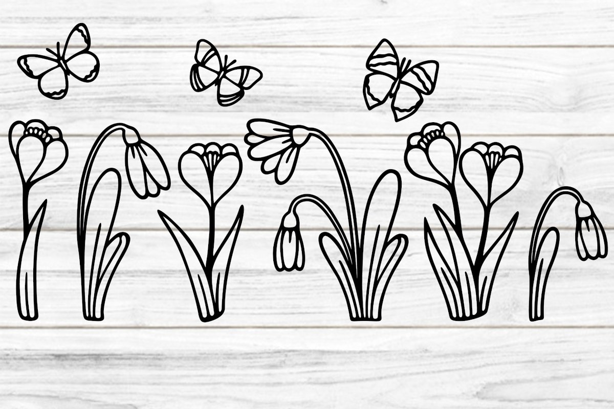 Spring Flowers Plotterdatei SVG DXF FCM