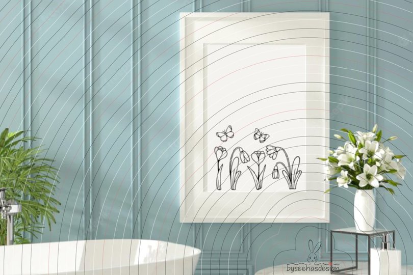 Spring Flowers Plotterdatei SVG DXF