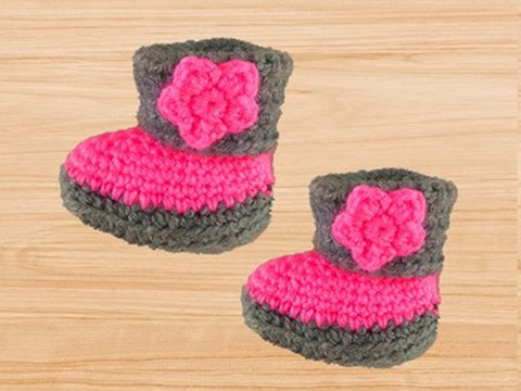 Häkelanleitung Baby Booties PDF + Video – Einfache Babyschuhe