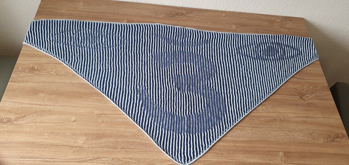 Drittes Auge, Schattenstricken, Illusionsstricken, Motivtuch