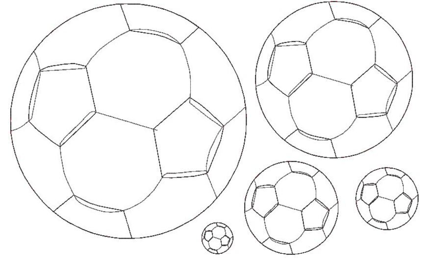 Stickdatei - Fussball Fußball Doodle