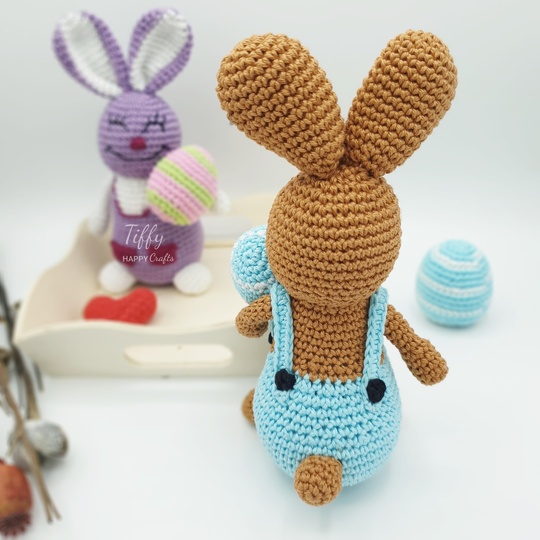 The Cute Bunny Girl and Boy with a Easter Egg | Amigurumi Easter Pattern