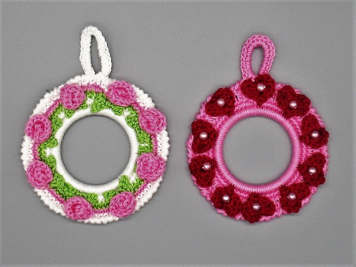 Häkelanleitung: 2 Anhänger Valentinstag, Muttertag