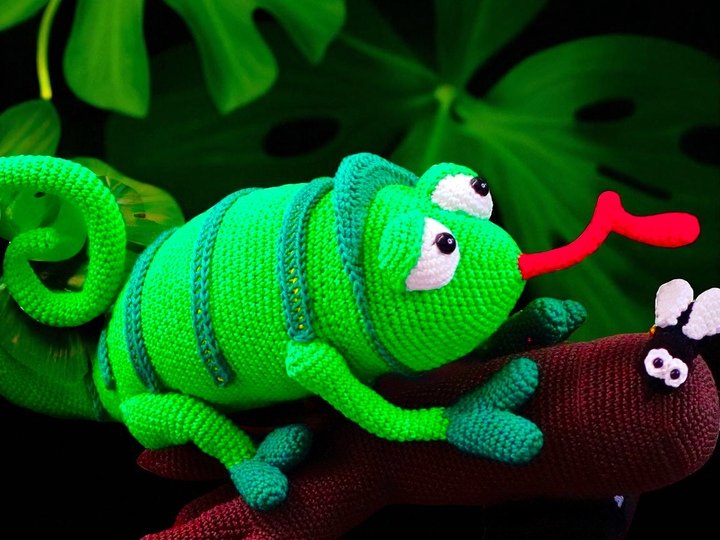 Chamäleon Maik - Häkelanleitung