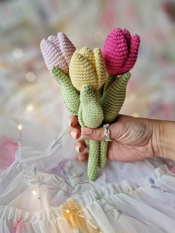 Beautiful Crochet Tulips - A Unique Home Decor or Gift - Image 6