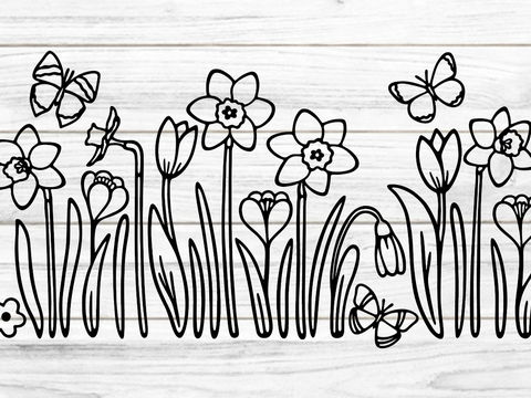 Easter Flowers Plotterdatei SVG DXF FCM