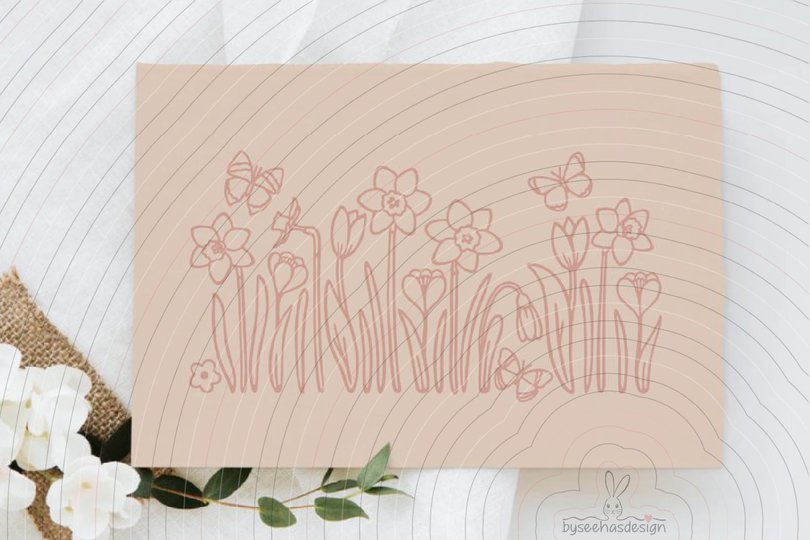 Easter Flowers Plotterdatei SVG DXF