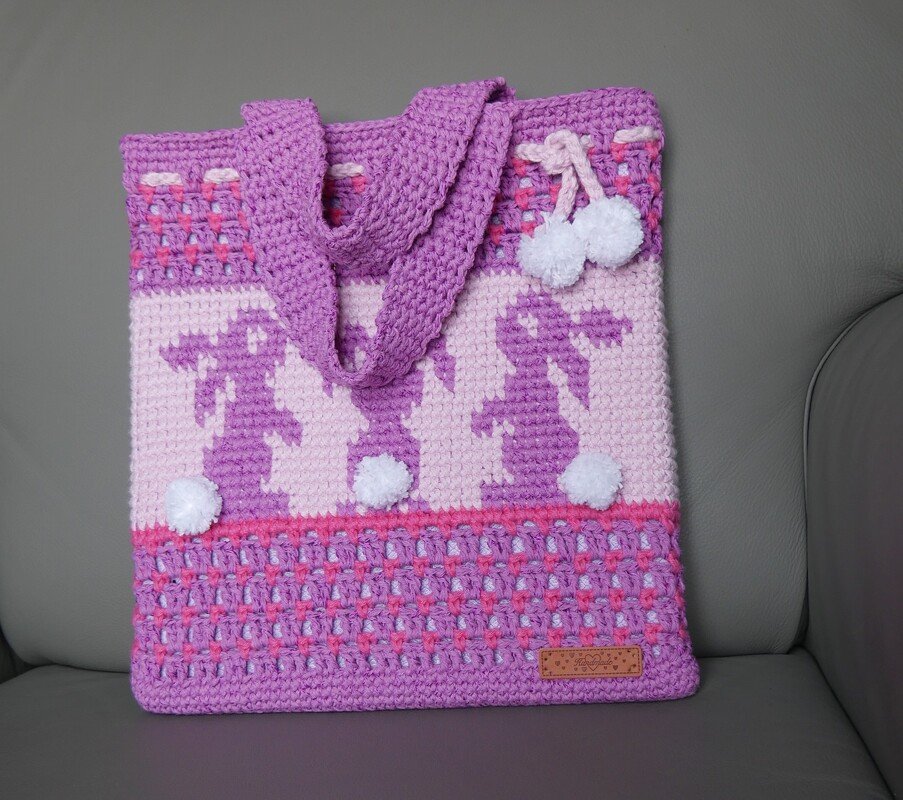 Häkeltasche mit Häschen - Bild 2