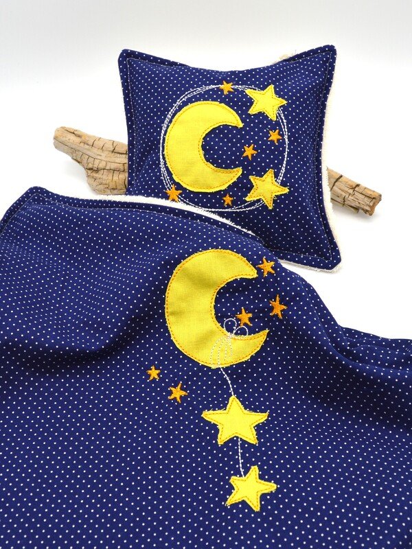 Stickdatei Mond Sterne doodle Applikation SET - Bild 4