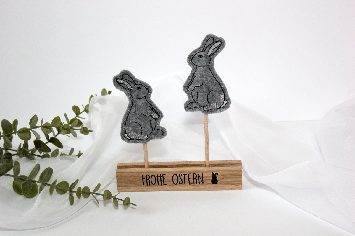 Stickdatei Hase mit Stabstickdatei SET - Bild 13
