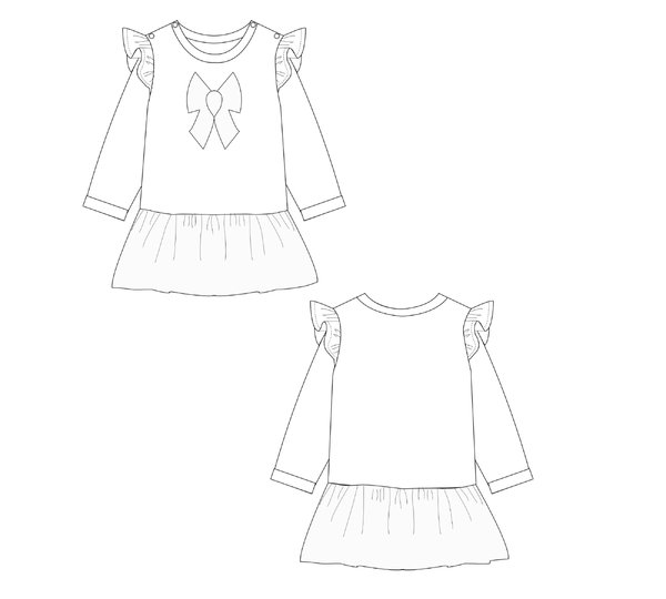 Schnittmuster Baby-Sweatshirt SOPHIE – 2-in-1 Nähanleitung Gr. 50/56–98/104