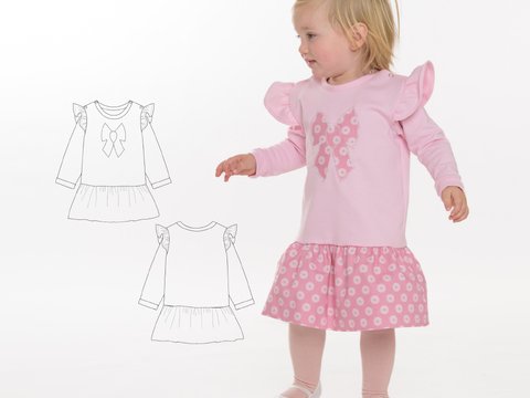 SOPHIE – Schnittmuster Sweatshirt & Kleid für Babys & Kinder (Gr. 50–104)