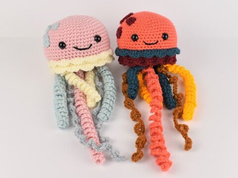 Gisela die Qualle • Häkelanleitung • Amigurumi PDF-Datei [deutsch englisch]