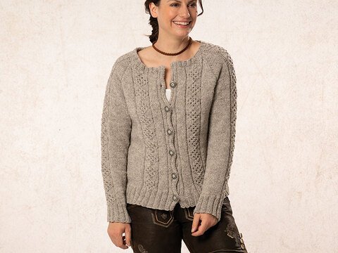 Strickanleitung Damentrachtenjacke "Trachtenwolle" 763042