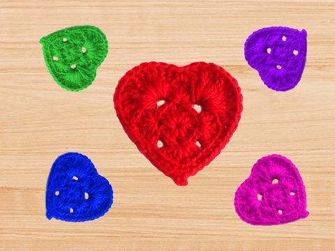 Crochet Heart Coaster Pattern | Granny Square PDF + Video Tutorial