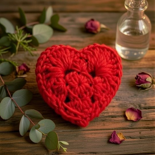 Crochet Heart Coaster Pattern | Granny Square PDF + Video Tutorial