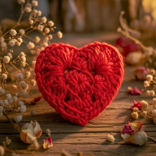 Crochet Heart Coaster Pattern | Granny Square PDF + Video Tutorial