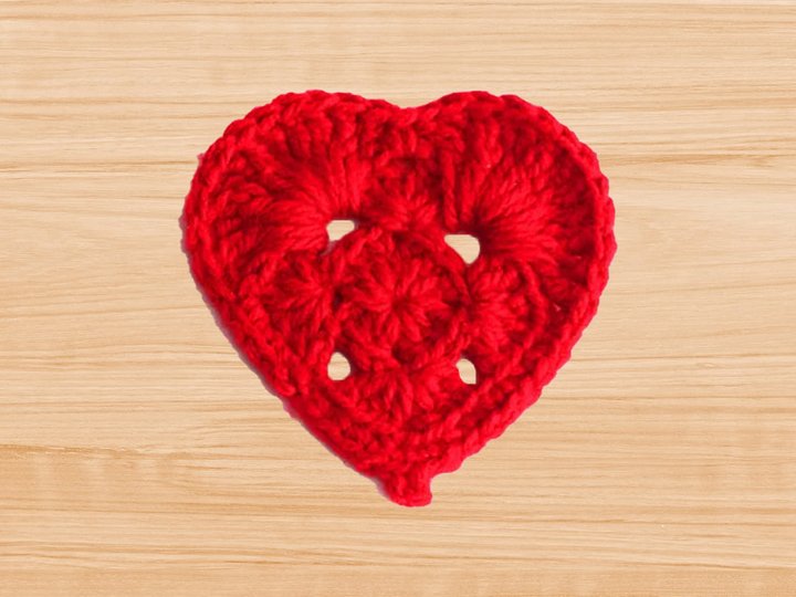 Crochet Heart Coaster Pattern | Granny Square PDF + Video Tutorial