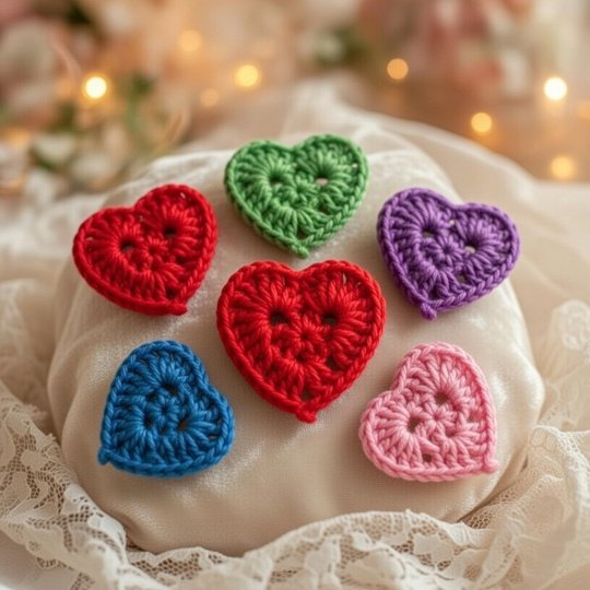 Crochet Heart Coaster Pattern | Granny Square PDF + Video Tutorial