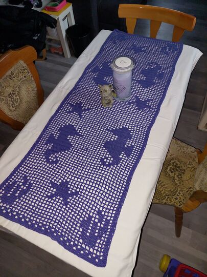 Tischläufer Maritim Seepferdchen Häkelanleitung