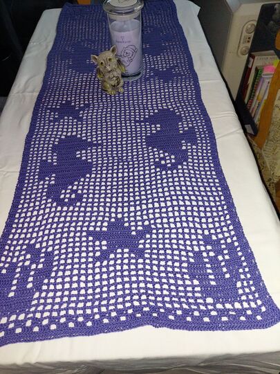 Tischläufer Maritim Seepferdchen Häkelanleitung