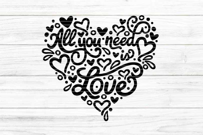 All You need is Love Plotterdatei SVG DXF FCM