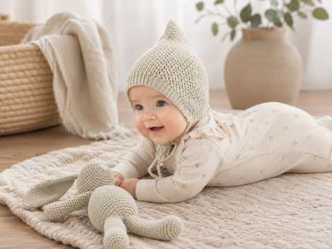 Babymütze Miri häkeln – süße Zipfelmütze für Babys & Kleinkinder