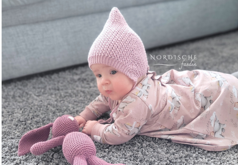 Babymütze Miri häkeln – süße Zipfelmütze für Babys & Kleinkinder