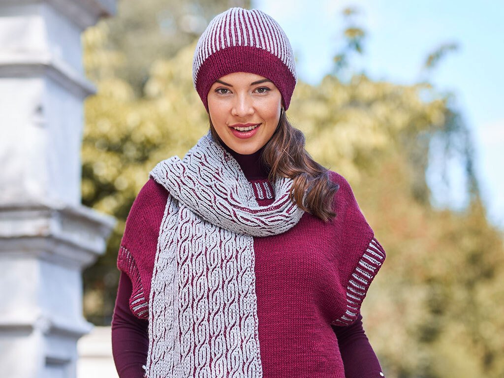 SCHAL UND MÜTZE HAPPY BERRY, Modell 2 und 3