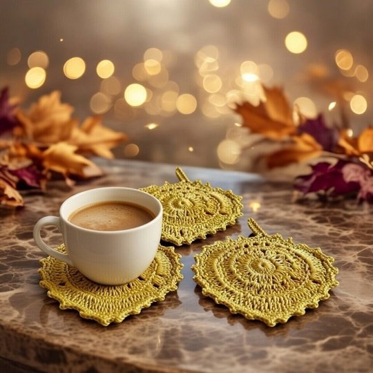 Boho Crochet Leaf Coaster Pattern – Instant Download PDF + Video Tutorial
