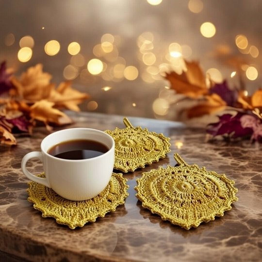 Boho Crochet Leaf Coaster Pattern – Instant Download PDF + Video Tutorial