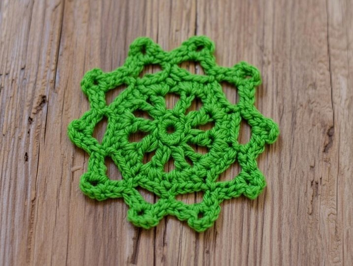Round Crochet Coaster Pattern | Easy Motif PDF + Video Tutorial