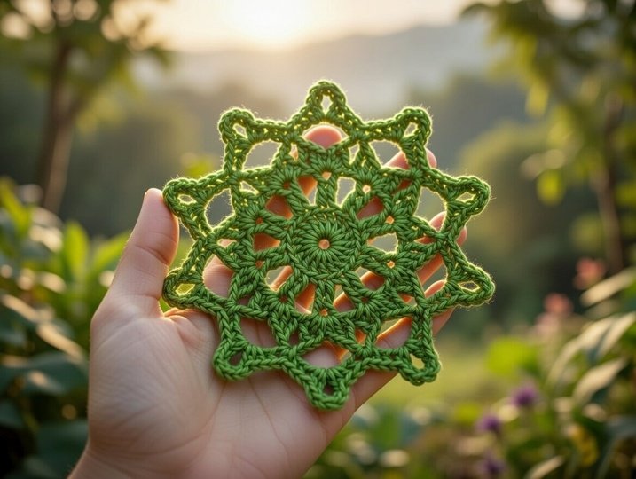 Round Crochet Coaster Pattern | Easy Motif PDF + Video Tutorial