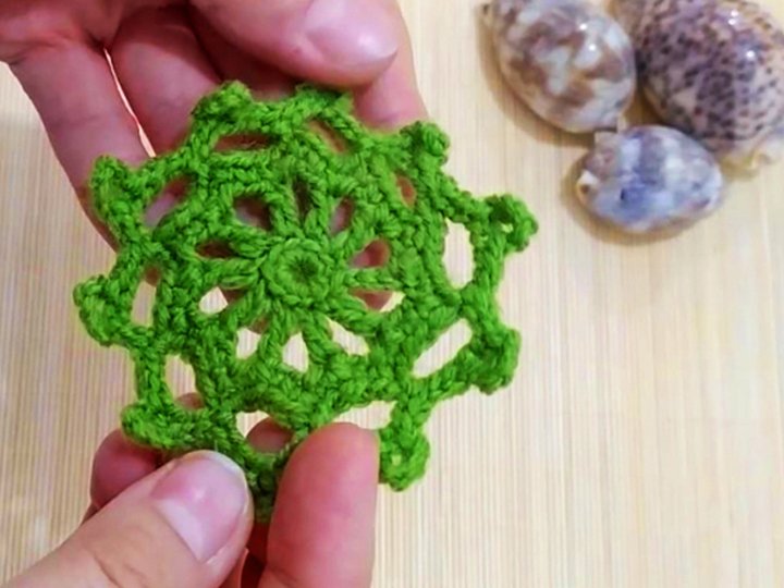 Round Crochet Coaster Pattern | Easy Motif PDF + Video Tutorial