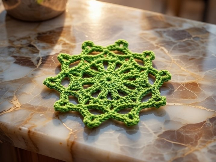Round Crochet Coaster Pattern | Easy Motif PDF + Video Tutorial