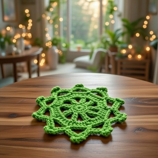 Round Crochet Coaster Pattern | Easy Motif PDF + Video Tutorial