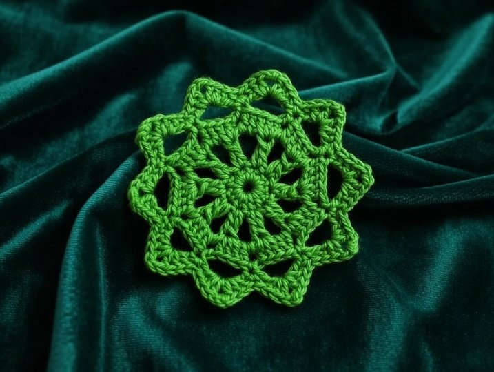 Round Crochet Coaster Pattern | Easy Motif PDF + Video Tutorial