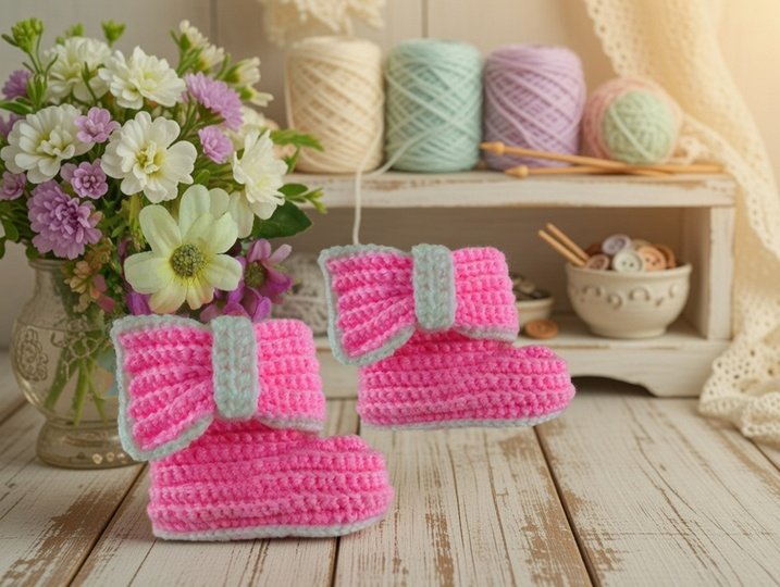 Häkelanleitung Baby-Booties PDF + Video – Converse-Style Babyschuhe