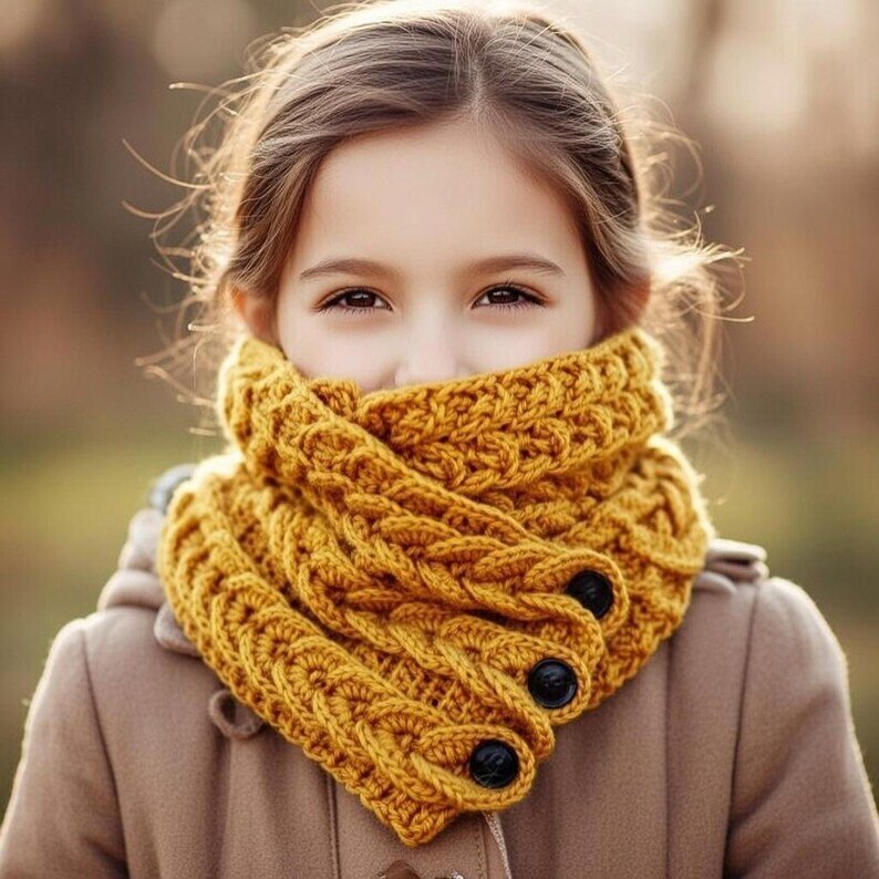 Braided Crochet Scarf Pattern – Double Layered Cowl PDF + Video - Image 16
