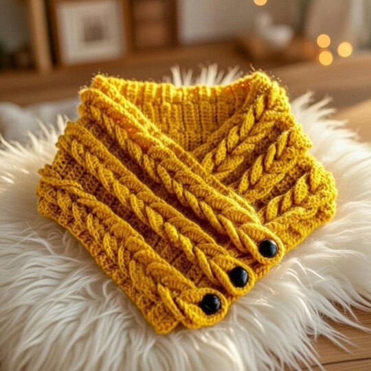 Braided Crochet Scarf Pattern – Double Layered Cowl PDF + Video