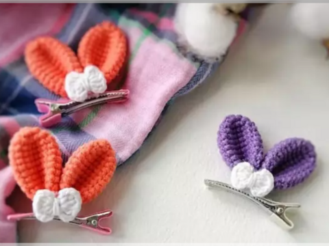 Hasenohren Häckeln Amigurumi Ostern Haarschmuck Garn