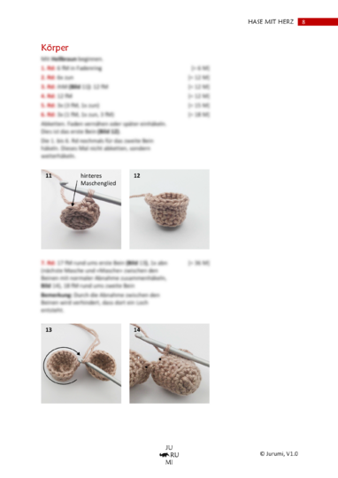 Häkelanleitung Hase mit Herz