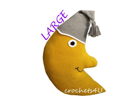 pattern crocheted moonpillow / crochet moon / crocheted moon