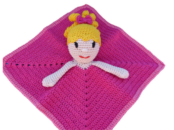 crochet pattern lovey girl, security blanket, crochet pattern