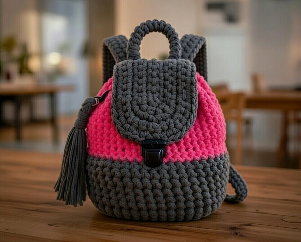 Crochet Backpack Pattern PDF – DIY Crochet Bag Video English Tutorial