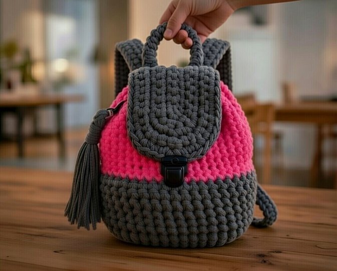 Häkel-Rucksack – DIY Häkel-Tasche Tutorial PDF (Anfängerfreundlich, Video-T