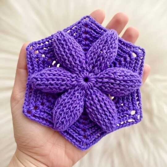Crochet Hexagon Motif Pattern PDF + Step by Step Video Tutorial