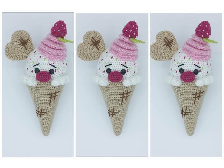 Häkelanleitung / Amigurumi / Eistüte