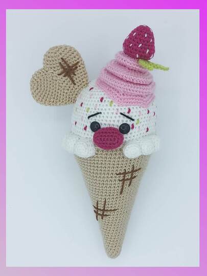 Häkelanleitung / Amigurumi / Eistüte